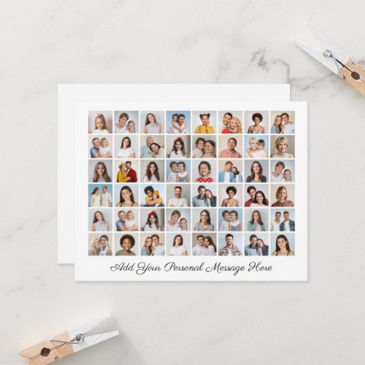 48フォトコラージュ自分のグリーティングカードを追加 カード (正面/裏面インサイチュ)