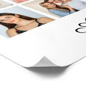 48フォトコラージュ自分の挨拶を追加 ポスター (角)