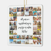 48フォトモダンコラージュカスタム引用文 セラミックオーナメント (左)