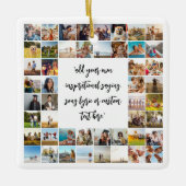 48フォトモダンコラージュカスタム引用文 セラミックオーナメント (正面)
