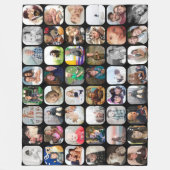 48写真コラージュ家族の写真 フリースブランケット (正面)