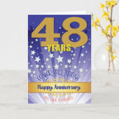 48年回復記念日 太字数字 カード (黄色い花)