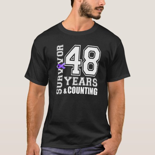48年生存者I衣服紫リボンルパスアウェア Tシャツ (正面)