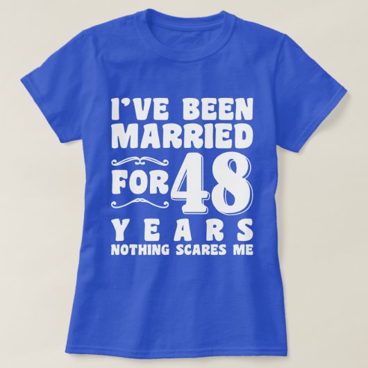48年間の結婚生活を共に歩んだカップルにぴったりなデザイン Tシャツ (デザイン正面)