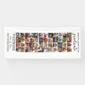 48枚の写真コラージュ 卒業式 モダン ミニマル ホワイト 横断幕 (横)