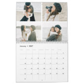 48枚シンプルの写真カレンダーのグリカスタムッド カレンダー (1月 2027)