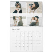 48枚シンプルの写真カレンダーのグリカスタムッド カレンダー (3月 2027)