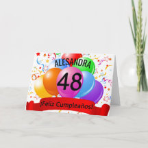 48歳のお誕生日おめでとう Feliz Cumpleanos スペイン語のバースデー