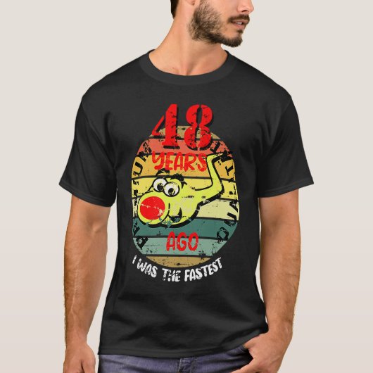 48歳のことわざ精子走細胞へゴール Tシャツ (正面)