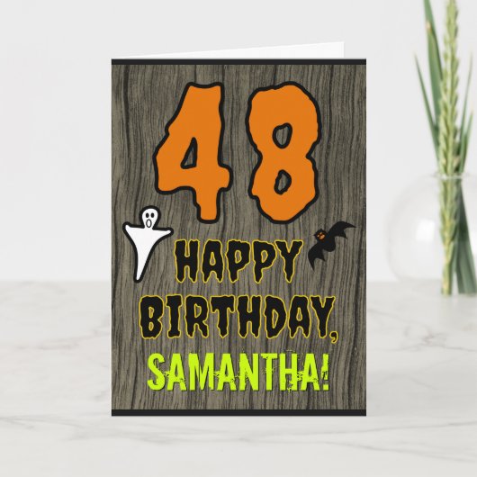 48歳の誕生日おめでとう ハロウィーン カード (正面)