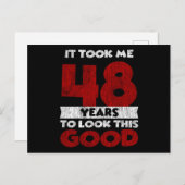 48歳の誕生日おめでとう 見た目もバッチリ 48歳の誕生日 ポストカード (正面/裏面)