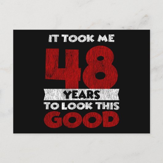 48歳の誕生日おめでとう 見た目もバッチリ 48歳の誕生日 ポストカード (正面)