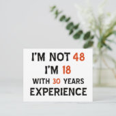 48歳の誕生日デザイン ポストカード (スタンド正面)