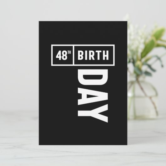 48歳の誕生日 - 48回目の誕生日面白いプレゼント 招待状 (スタンド正面)