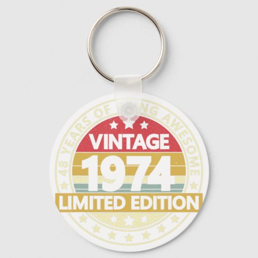 48歳ギフトヴィンテージ1974限定版48t キーホルダー (正面)
