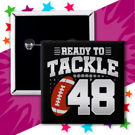 48歳タックルサッカーパーティー48誕生日 缶バッジ