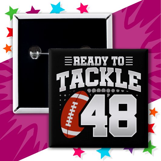 48歳タックルサッカーパーティー48誕生日 缶バッジ
