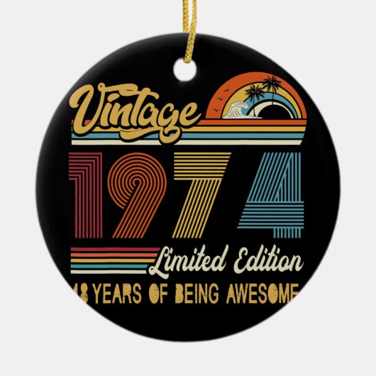 48歳ヴィンテージ1974年限定版48th セラミックオーナメント (正面)