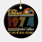 48歳ヴィンテージ1974年限定版48th セラミックオーナメント (裏面)