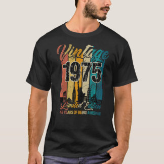 48歳ヴィンテージ1975 48th誕生日パーティー tシャツ