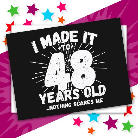 48歳皮肉なミーム 面白い48歳の誕生日 ポストカード