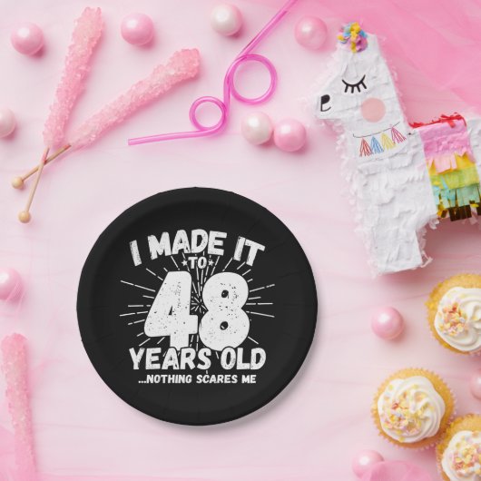 48歳皮肉ミームおもしろい48誕生日 ペーパープレート (パーティー)