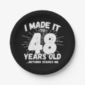 48歳皮肉ミームおもしろい48誕生日 ペーパープレート (正面)