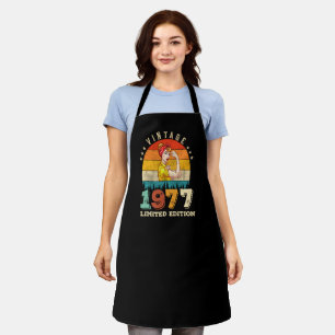 48歳1977年ヴィンテージ48誕生日女性 エプロン