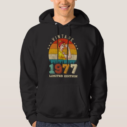 48歳1977年ヴィンテージ48誕生日女性 パーカ (正面)