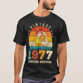 48歳1977年ヴィンテージ48誕生日女性 Tシャツ (正面)