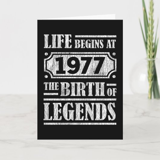48歳1977年誕生伝説48誕生日 カード (正面)