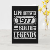 48歳1977年誕生伝説48誕生日 カード (黄色い花)