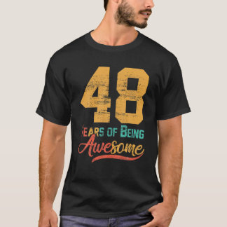 48歳48歳誕生日パパママ叔母おじさん男性 Tシャツ