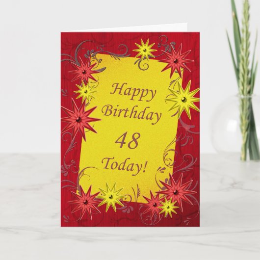 48番目の誕生日カード カード (正面)
