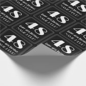 48番目の誕生日-インスパイアアールデコ検索"48"，名前 ラッピングペーパー (角)