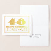 48番目の誕生日、名前+アールデコインスパイア「48」を見る 箔カード (ディスプレー)