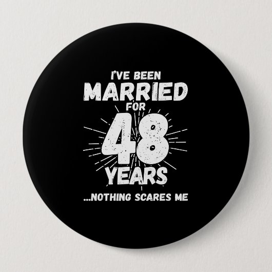 48結婚した年48おもしろい周年 缶バッジ (正面)