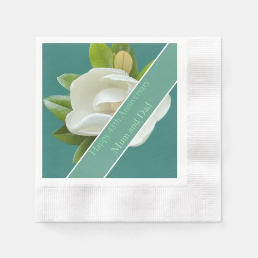 48結婚周年記念 縁ありカクテルナプキン (正面)