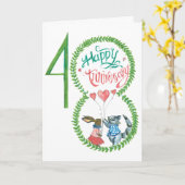 48結婚周年 カード (黄色い花)