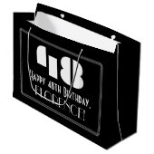 48誕生日インスパイア~アールデコルック"48" +名前 ラージペーパーバッグ (正面アングル)