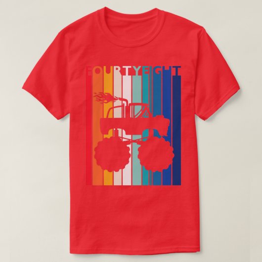 48誕生日ギフトモンスタートラックシャツ48歳 Tシャツ (デザイン正面)