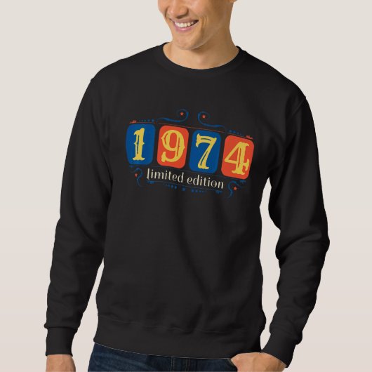 48誕生日レディースメンズ48年1974 1 スウェットシャツ (正面)