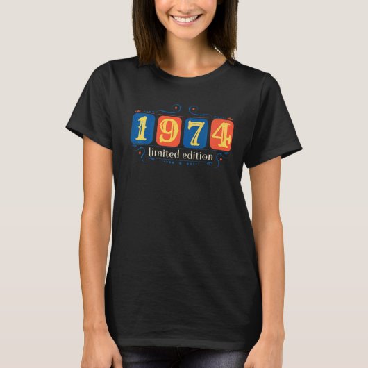 48誕生日レディースメンズ48年1974 1 Tシャツ (正面)