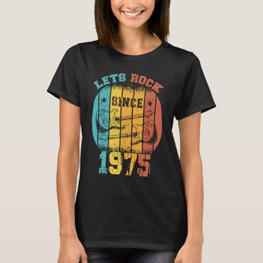 48誕生日ヴィンテージ1975レトロ48歳Guit Tシャツ (正面)