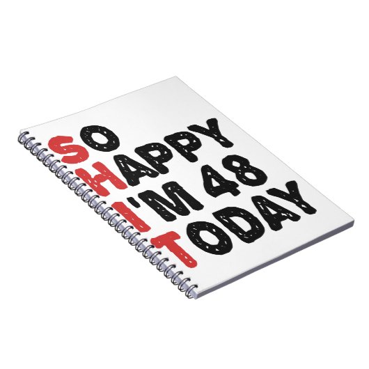 48誕生日嬉しい私は48今日のギフトおもしろい ノートブック (右側)