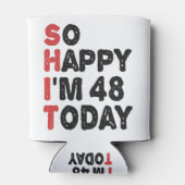 48誕生日嬉しい私は48今日のギフトおもしろい 缶クーラー (裏面)