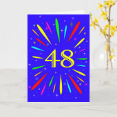48誕生日爆破カード カード (黄色い花)