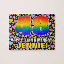 48誕生日—おもしろい、愛するハートシェイプ+「48」