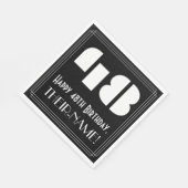 48誕生日:インスパイアアールデコ検索"48" +名前 スタンダードランチョンナプキン (角)