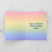 48誕生日:カラフルレインボー# 48、名前をカスタムする カード (内部)